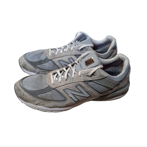 New Balance 990 V5 Gray Castlerock Men\'s Size 15 USA Running Sneakers Shoes